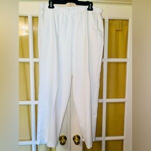 Alia White Polyester Pants